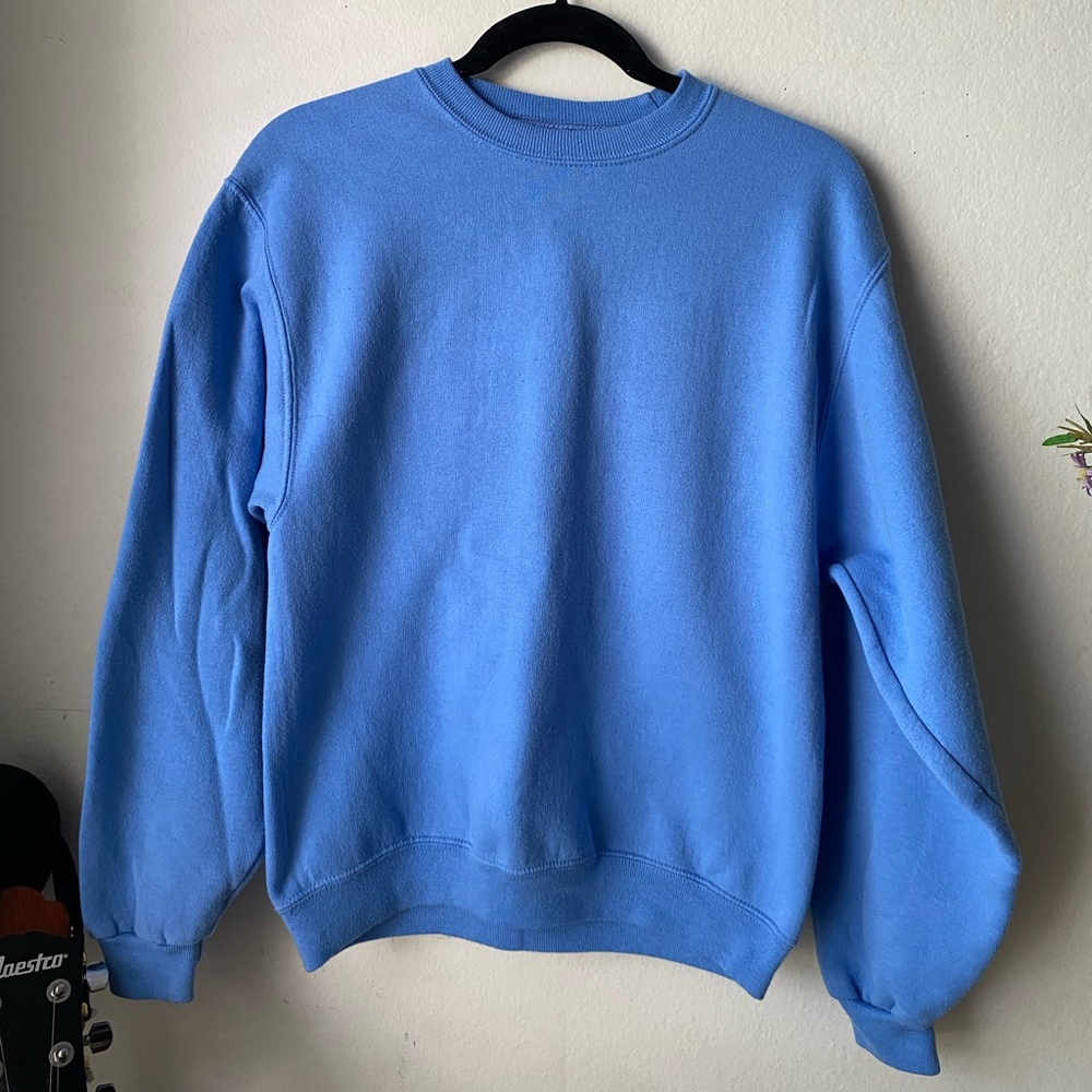 Plain Blue Crewneck Sweatshirt
